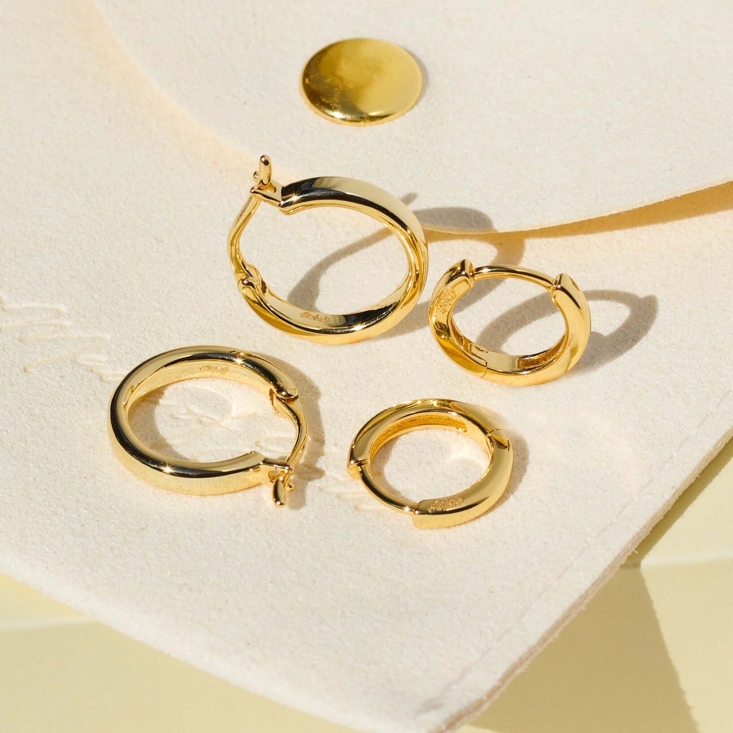 The Classic Midi Gold Hoops