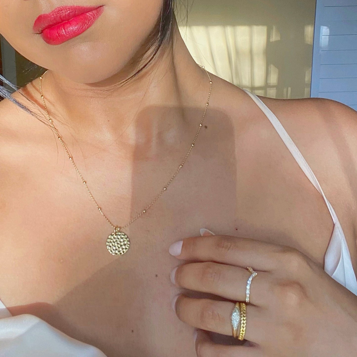 The Diamond Chevron Stacking Ring