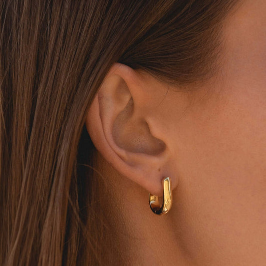 The Petite Gold-Filled Oval Hoops