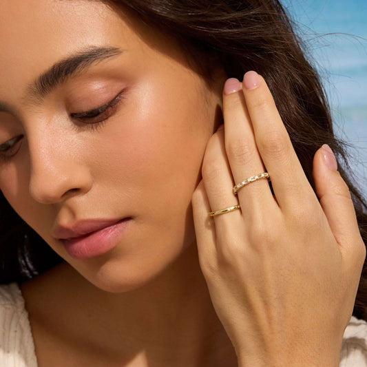 The Emerald Bezel Eternity Band