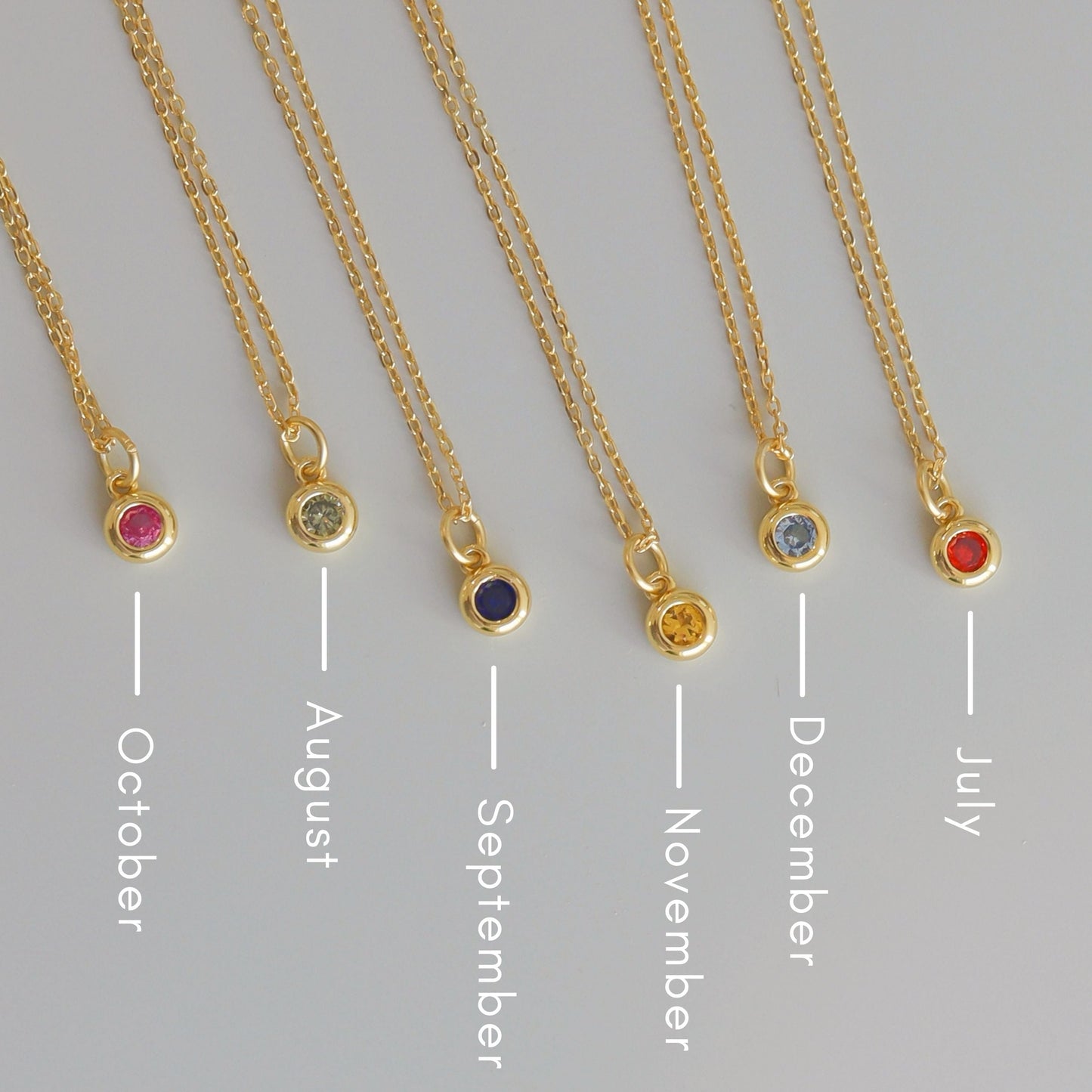 The Personalized Birthstone Pendant Necklace