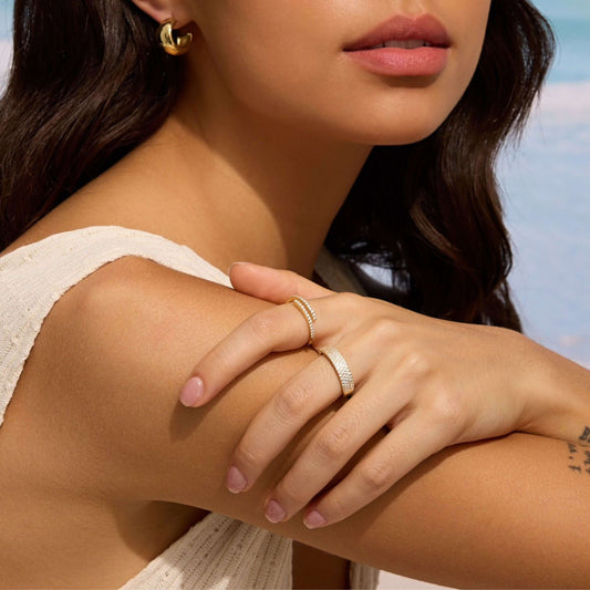 The Sparkle Pave Cigar Band Ring