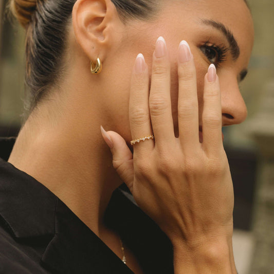 The Cluster Half Eternity Ring