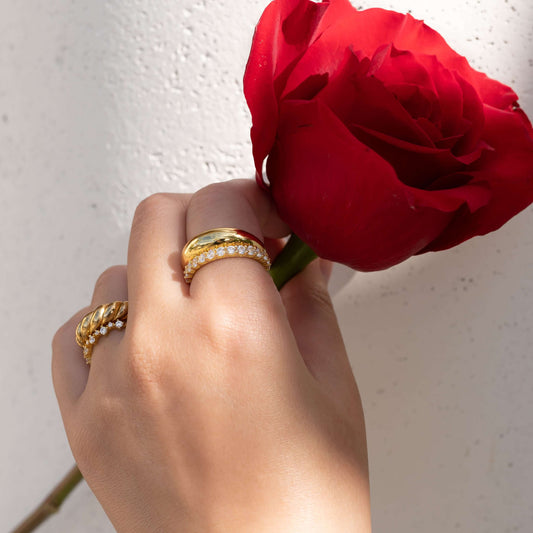 The Sculptural Croissant Dome Ring