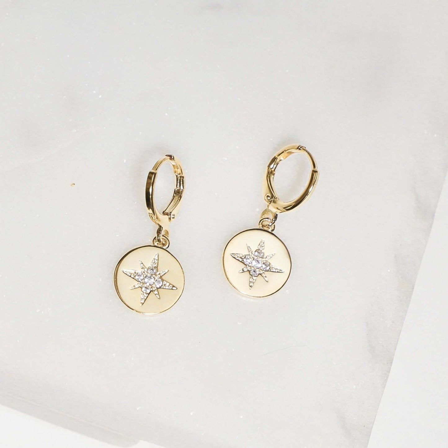 The Celestial Starburst Drop Earrings