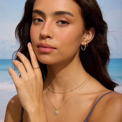 The Sparkle Pave Disc Necklace