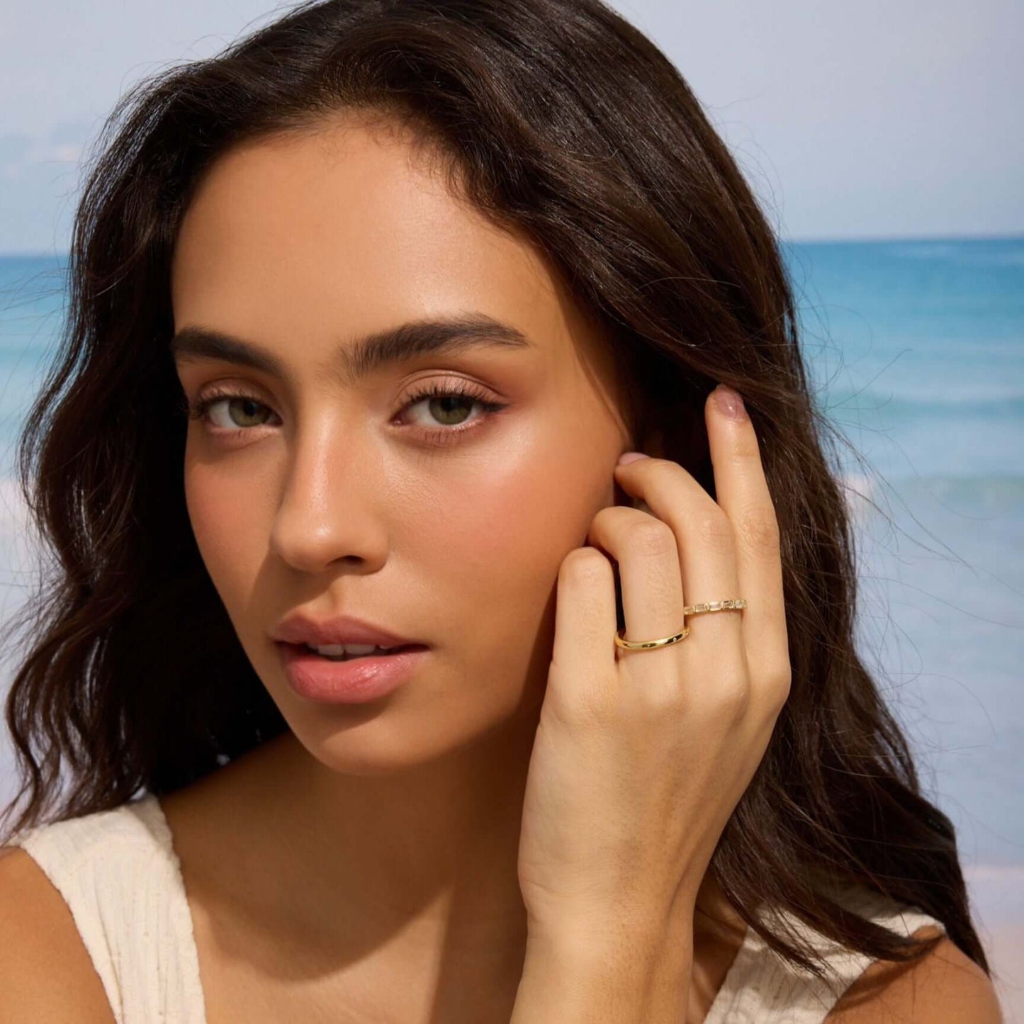 The Emerald Bezel Eternity Band