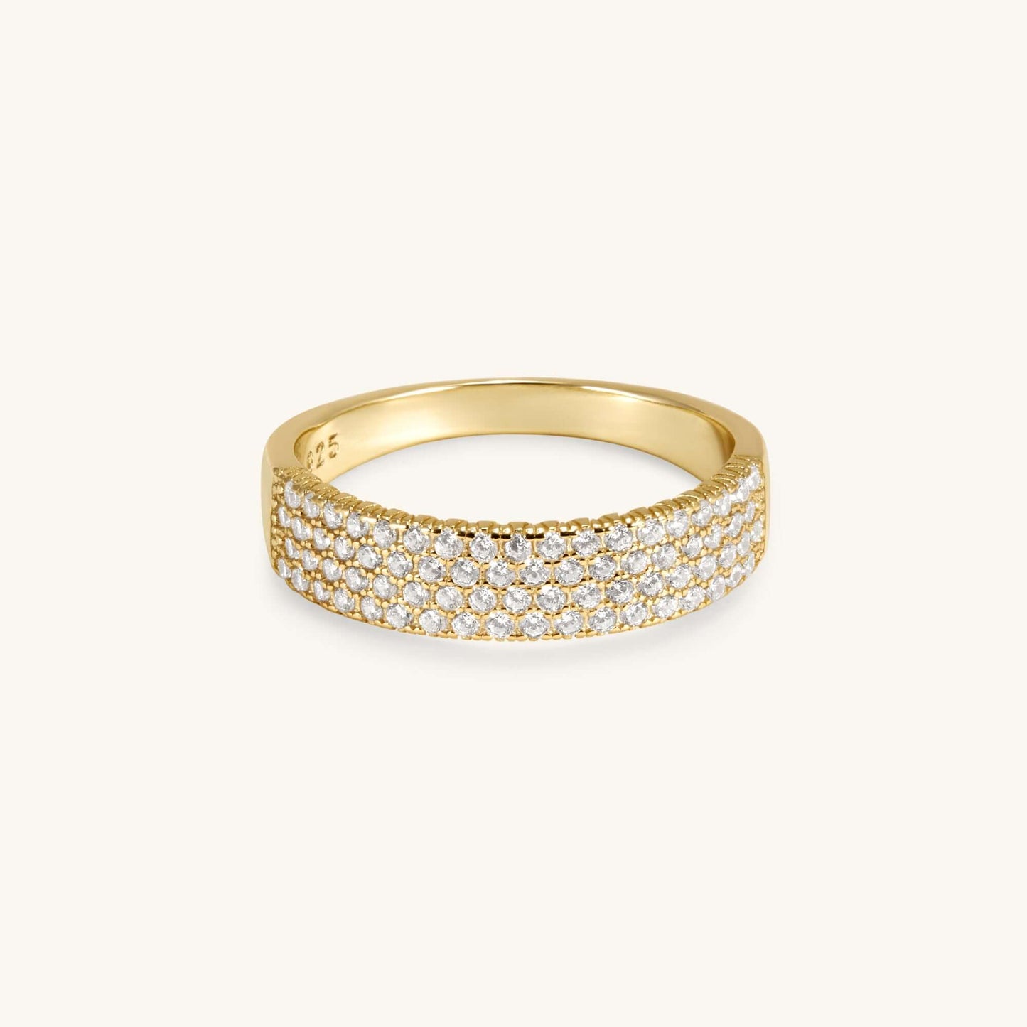 The Sparkle Pave Cigar Band Ring