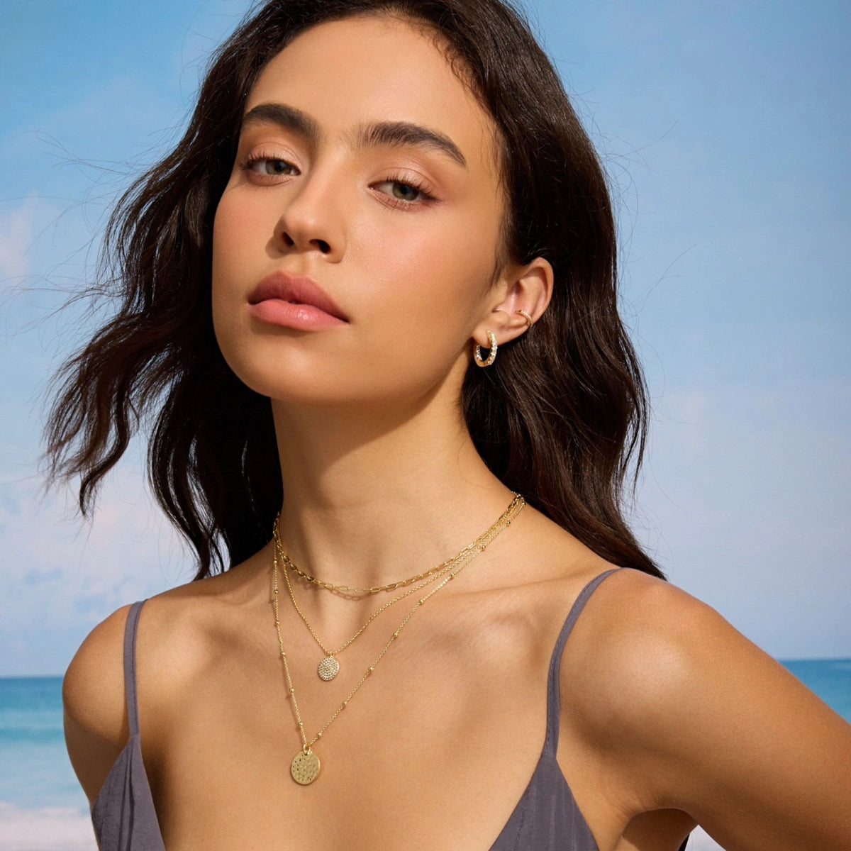 The Sparkle Pave Disc Necklace