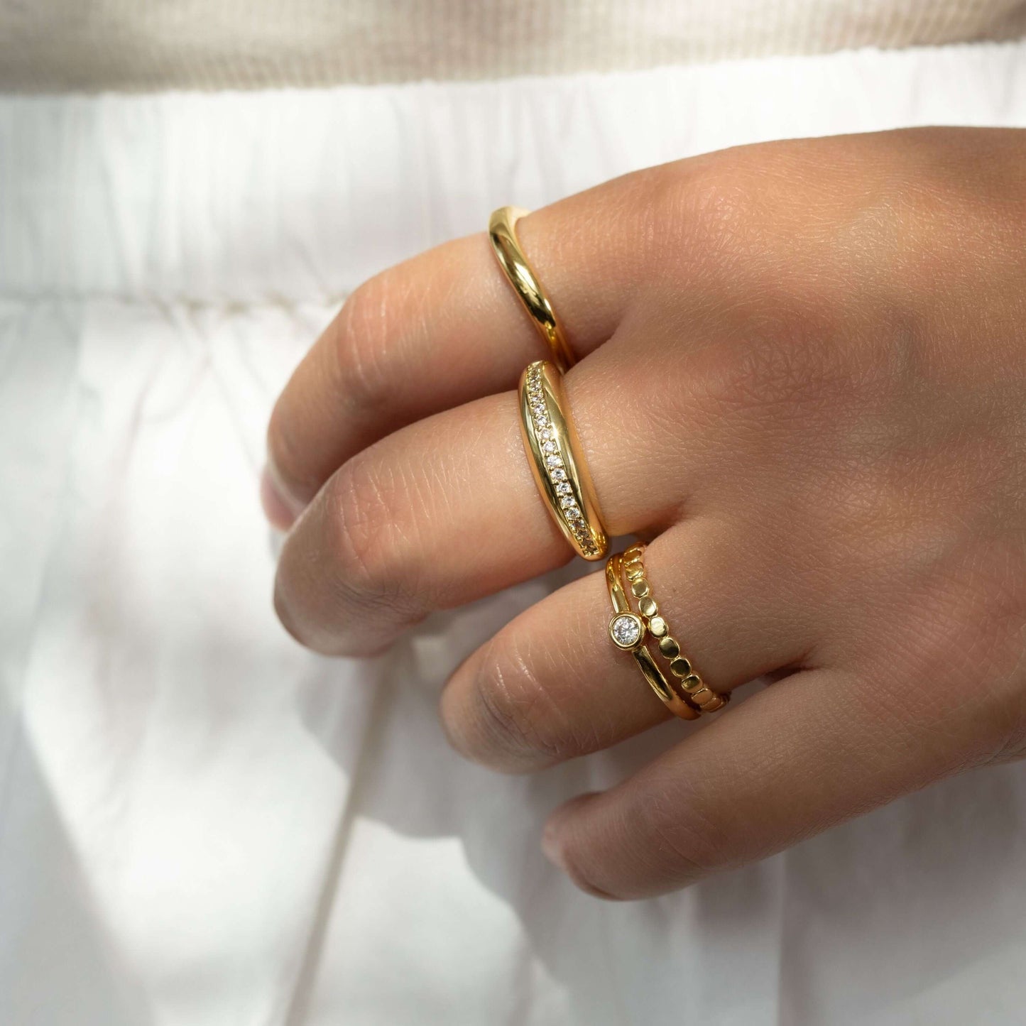 The Radiant Gold-Filled Dot Ring