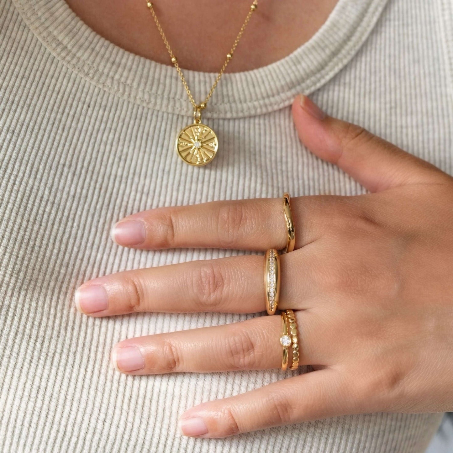 The Radiant Gold-Filled Dot Ring