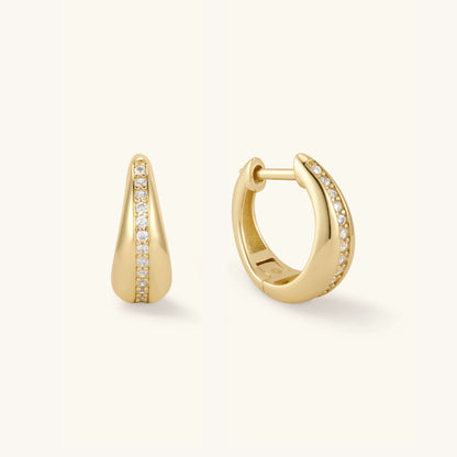 The Dainty Teardrop Diamond Huggies