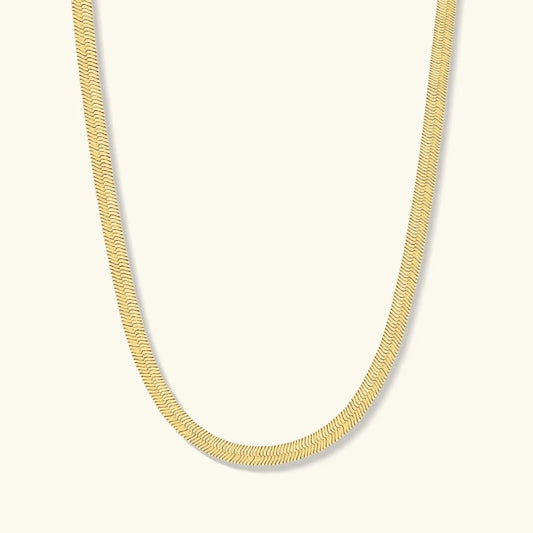 The Bold Gold-Filled Herringbone Necklace