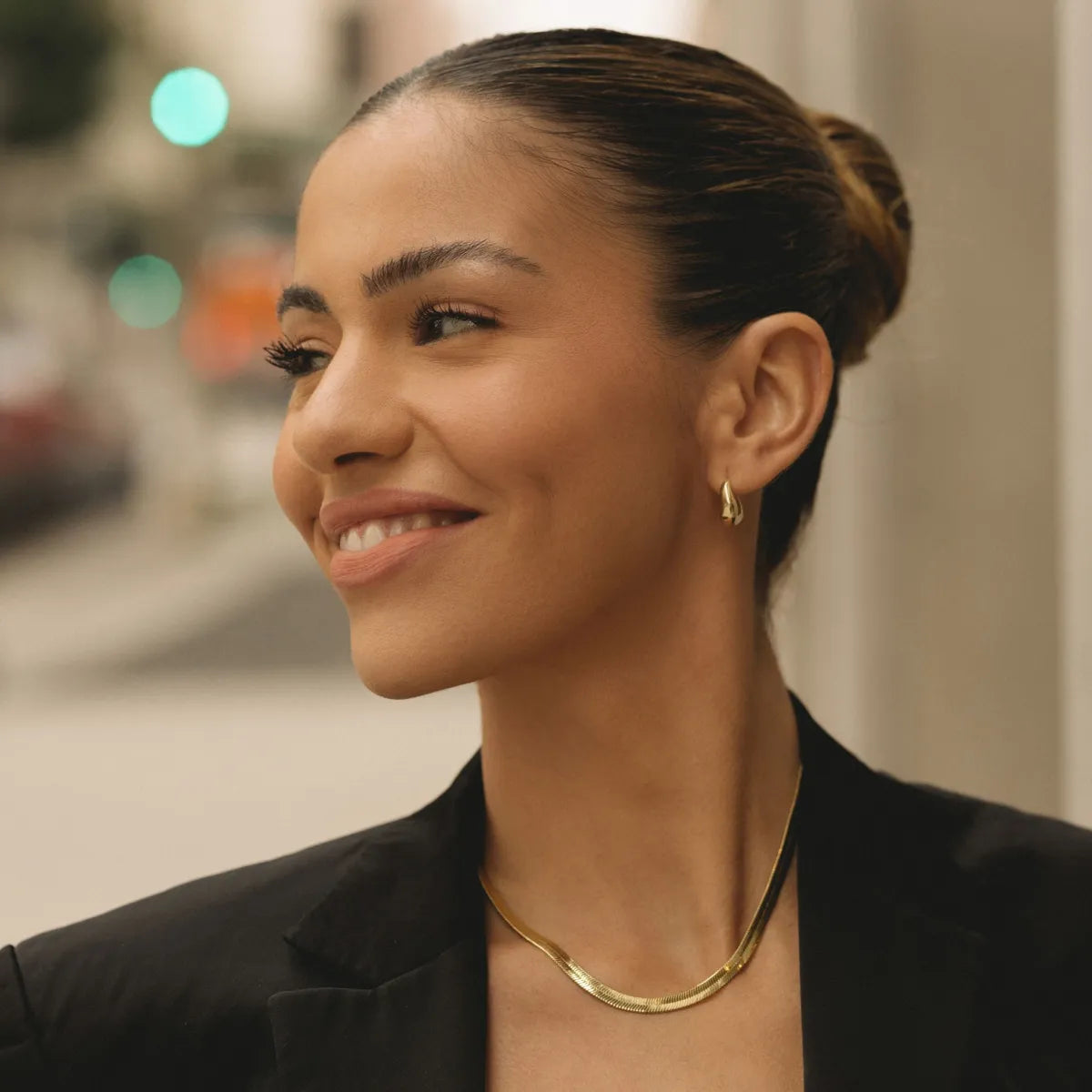 The Bold Gold-Filled Herringbone Necklace