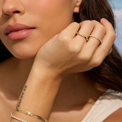 The Emerald Bezel Eternity Band