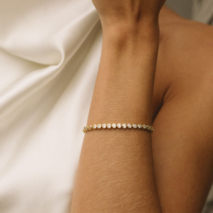 Gold Filled Diamond Bezel Bracelet