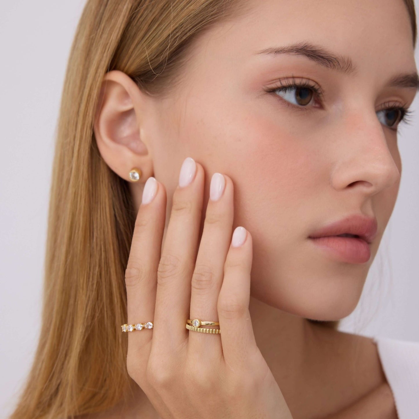 The Solitaire Bezel Stacking Ring