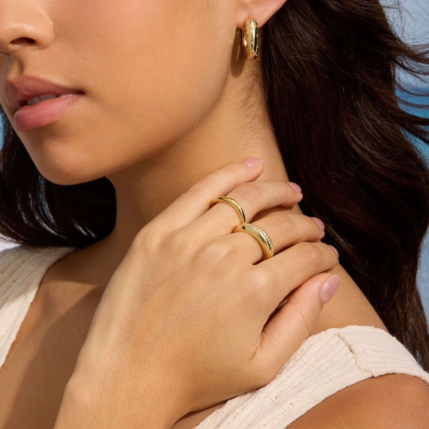 The Sparkle Gold-Filled Dome Ring