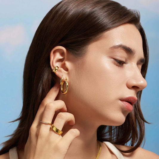 The Classic Chunky Gold Hoops