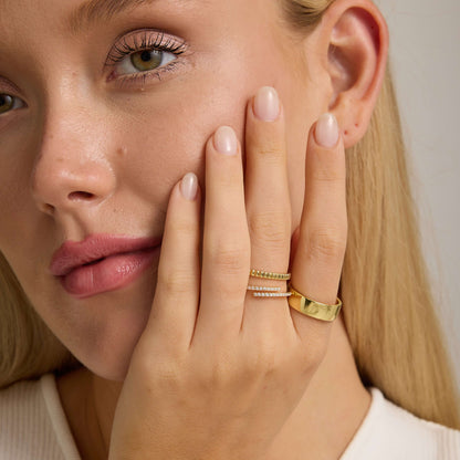 The Modern Ribbed Stacking Ring