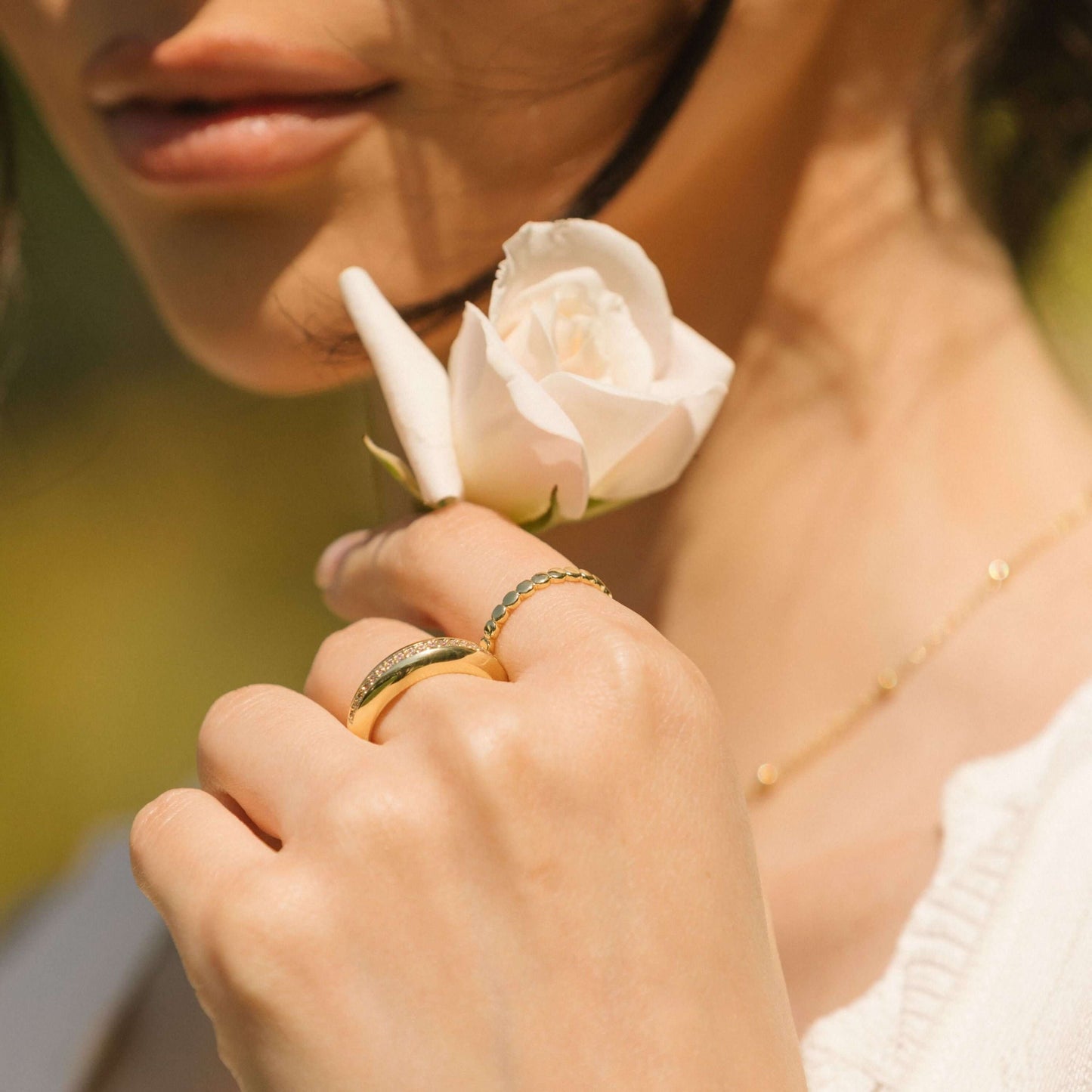 The Radiant Gold-Filled Dot Ring