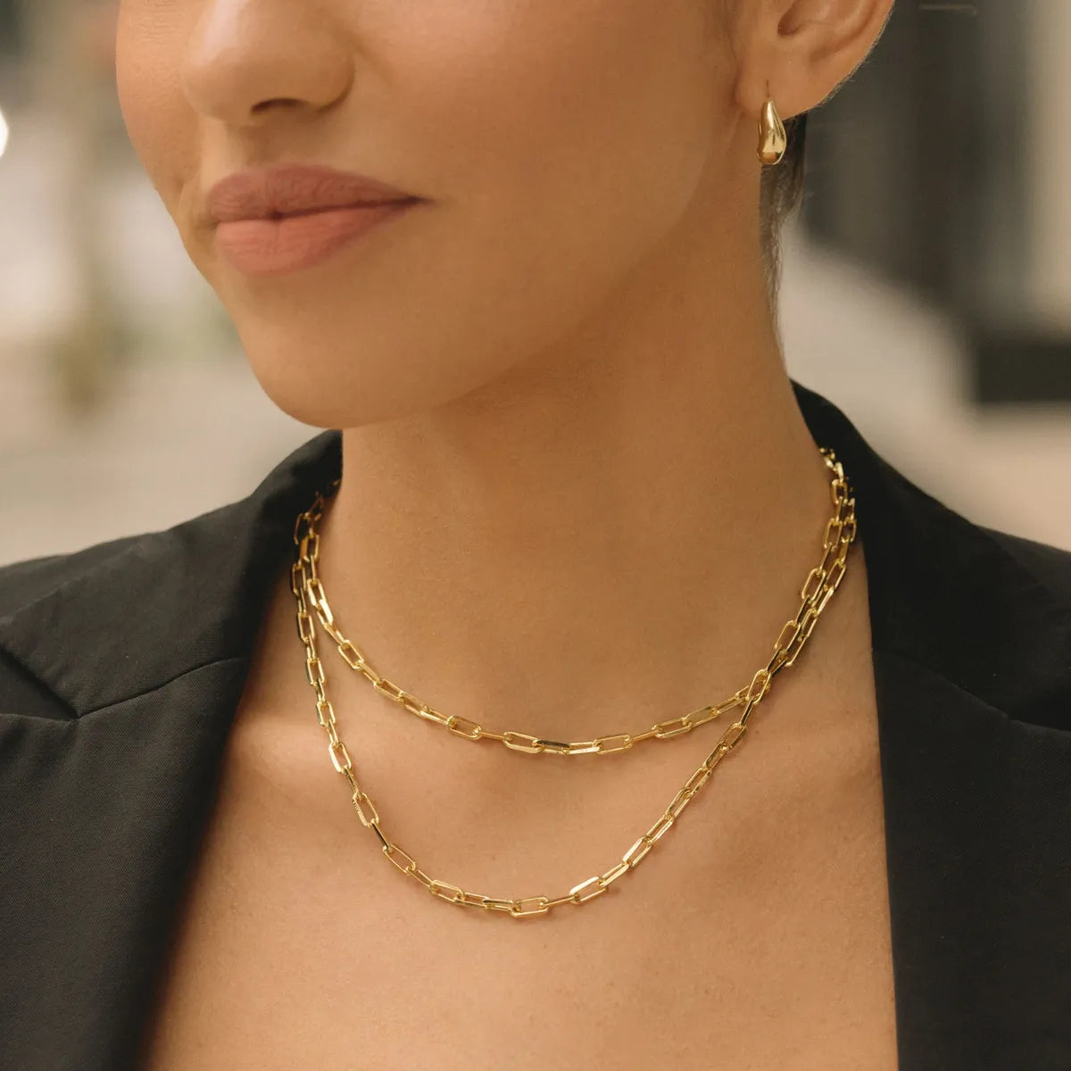The Bold Gold-Filled Paperclip Chain Necklace