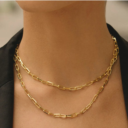 The Bold Gold-Filled Paperclip Chain Necklace