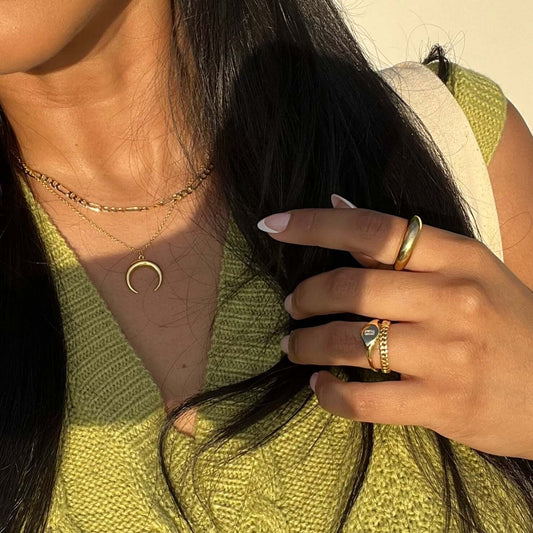 The Sparkle Baguette Signet Ring