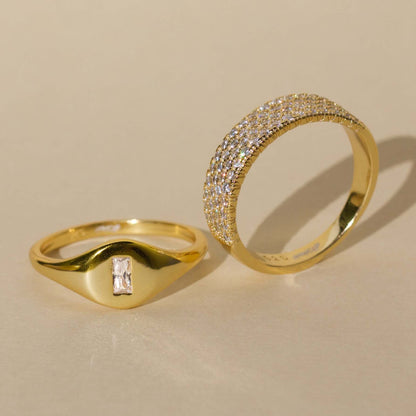 The Sparkle Pave Cigar Band Ring