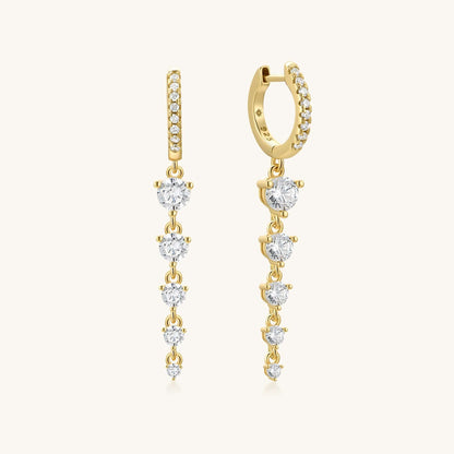 The Five Diamond Drop Hoops