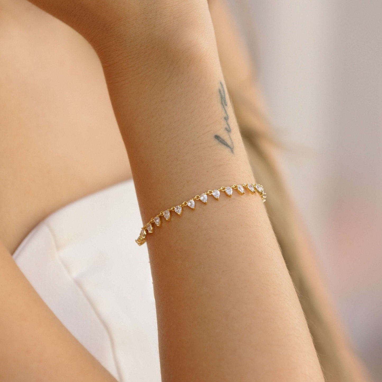 The Pear Cut Tennis Bracelet