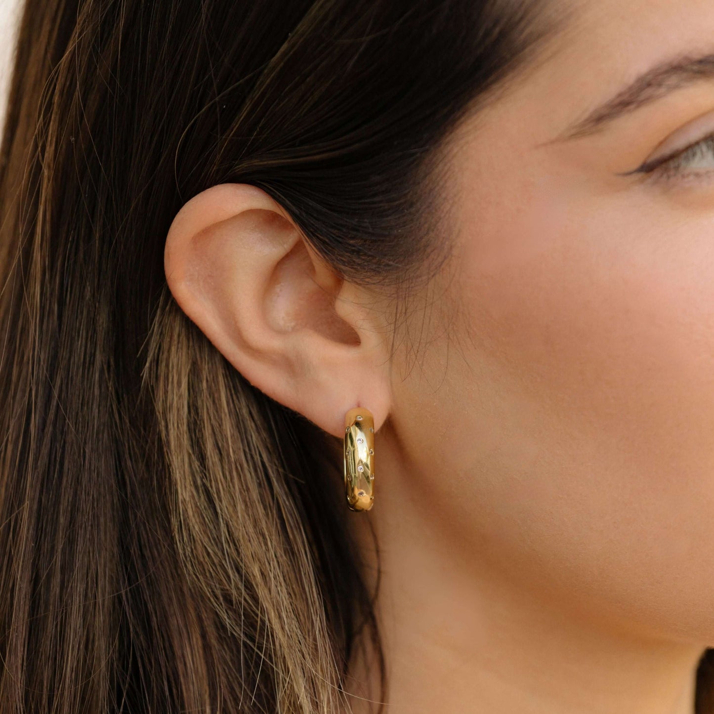 The Bold Gold-Filled Sparkle Hoops