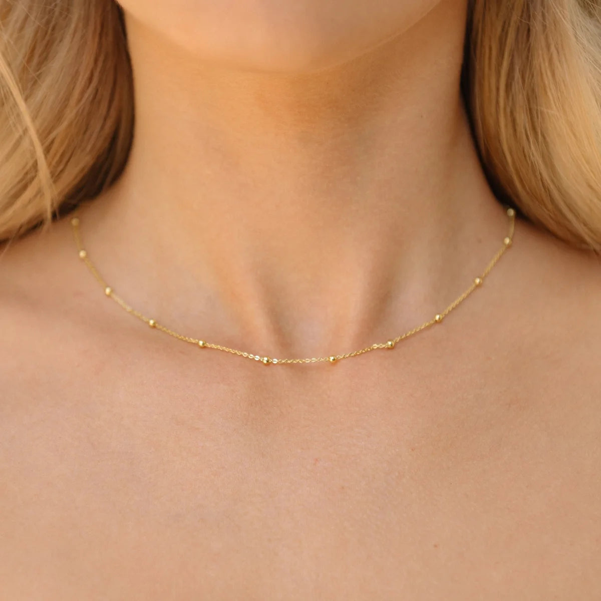 The Dainty Gold-Filled Satellite Necklace