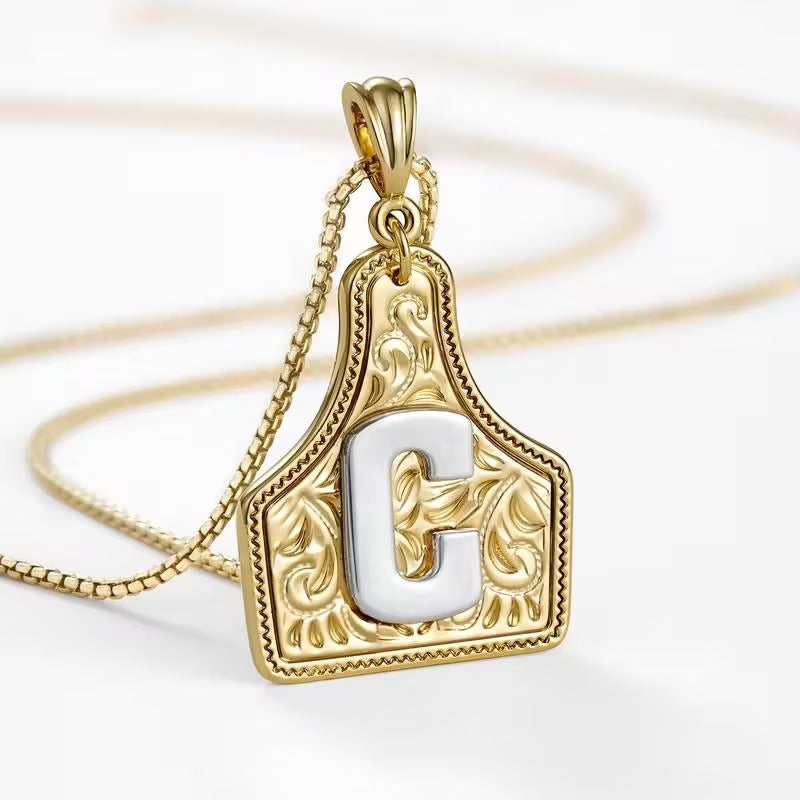The Rancher Initial Tag Necklace