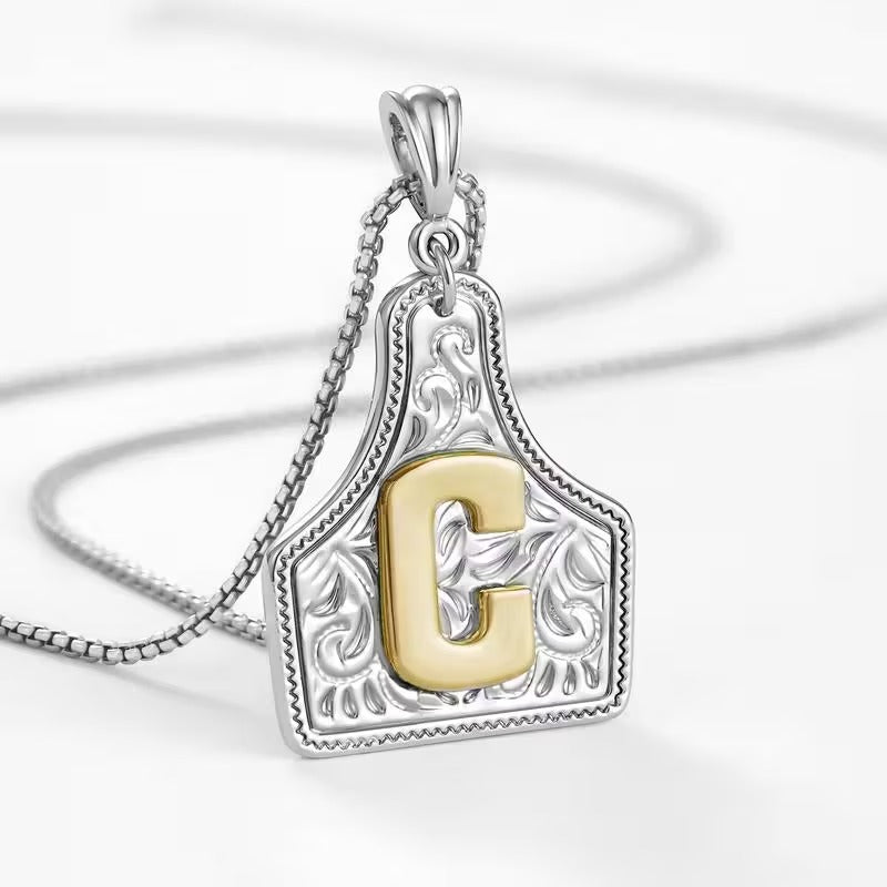 The Rancher Initial Tag Necklace