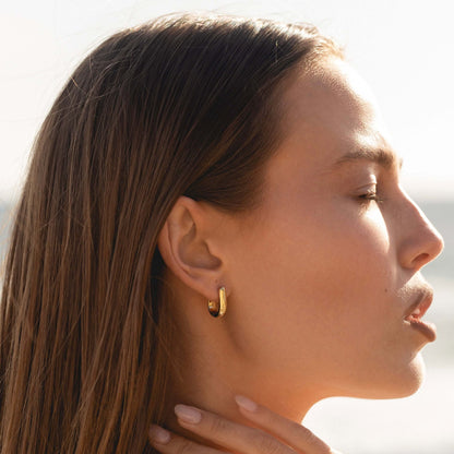 The Petite Gold-Filled Oval Hoops