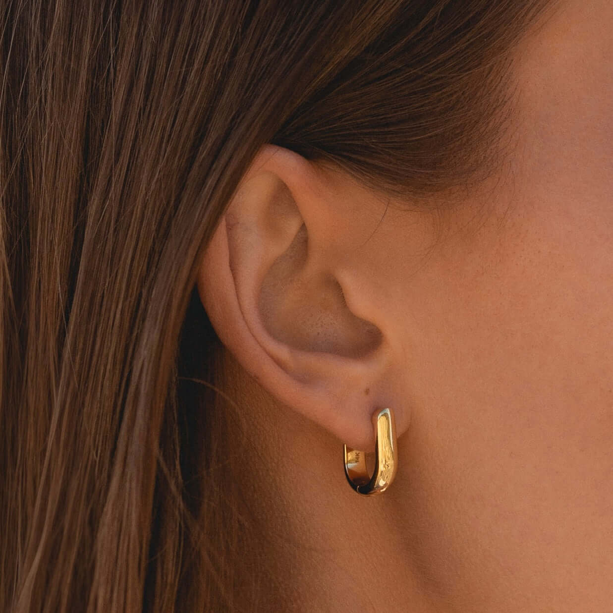 The Petite Gold-Filled Oval Hoops