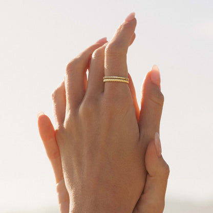 The Modern Ribbed Stacking Ring
