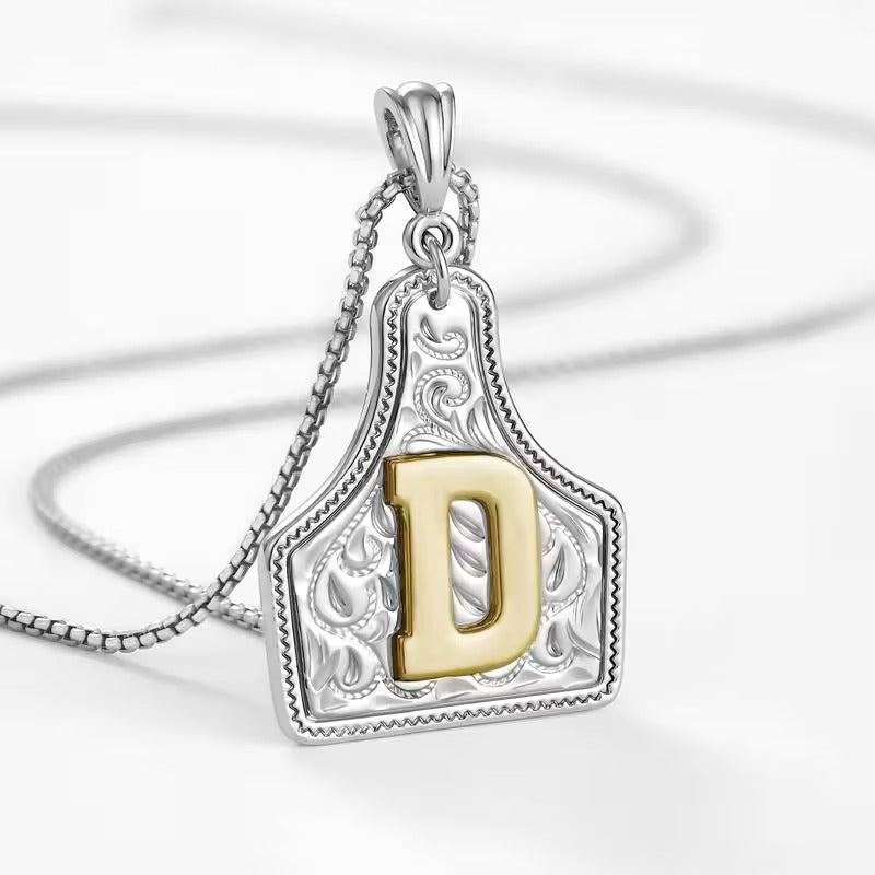 The Rancher Initial Tag Necklace