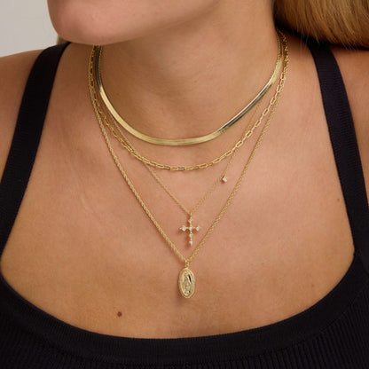 The Sparkle Cross Pendant Necklace