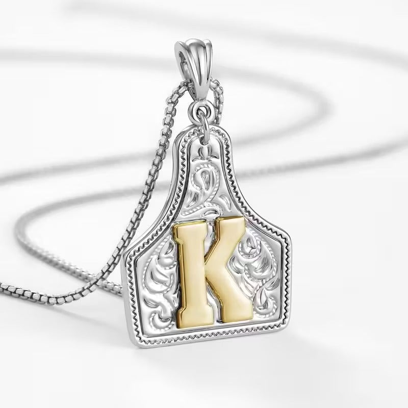 The Rancher Initial Tag Necklace