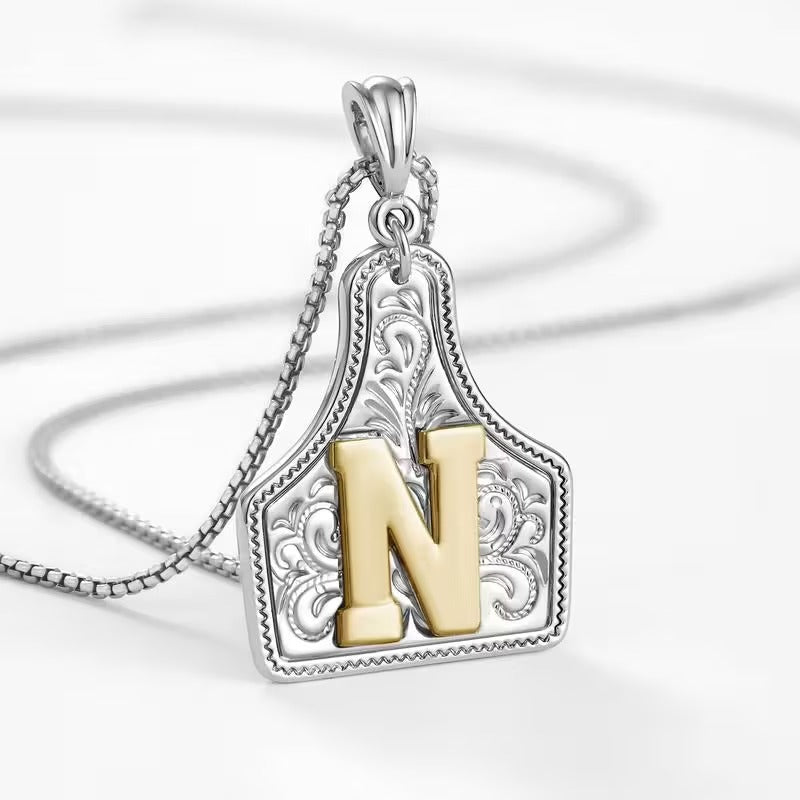 The Rancher Initial Tag Necklace