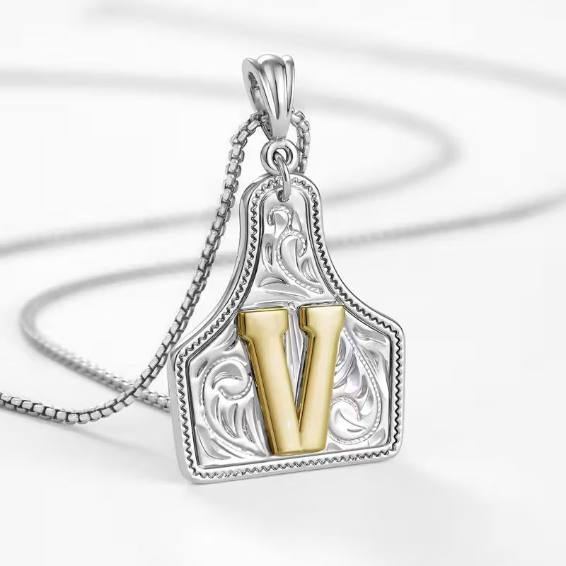 The Rancher Initial Tag Necklace