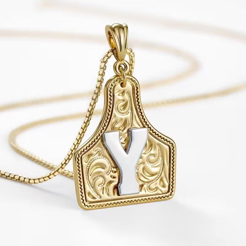The Rancher Initial Tag Necklace