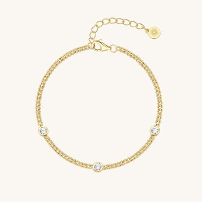 The Sparkle Bezel Curb Bracelet