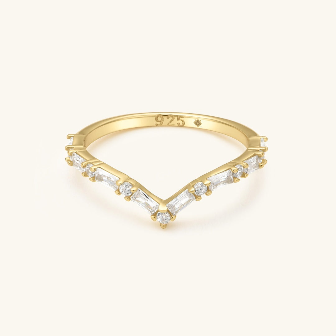 The Diamond Chevron Stacking Ring