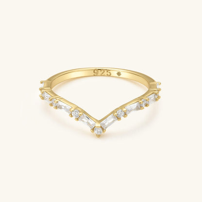 The Diamond Chevron Stacking Ring