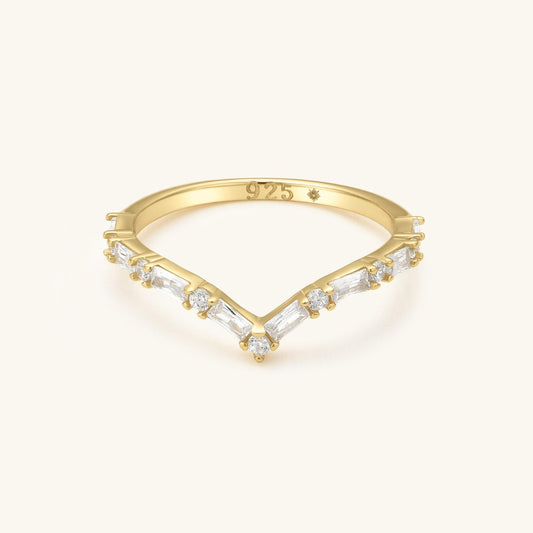 The Diamond Chevron Stacking Ring