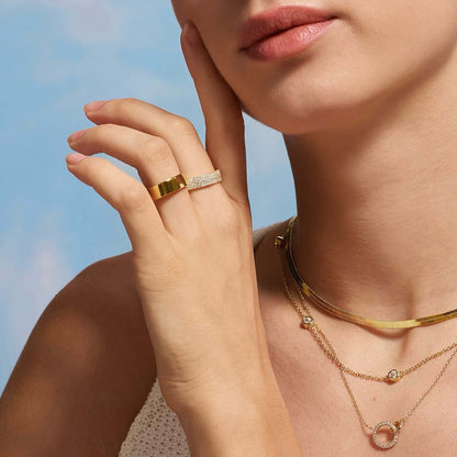 The Sparkle Pave Cigar Band Ring