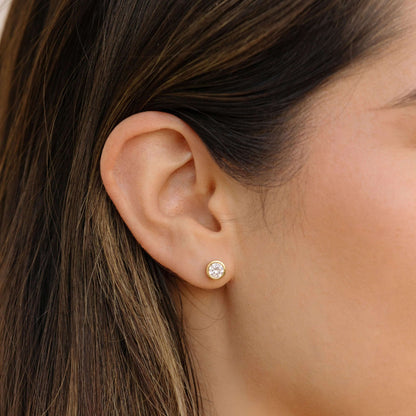 The Minimalist Diamond Bezel Studs